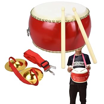 Amazon | 【良音】 和太鼓&シンバル 牛革張り キッズ